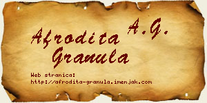 Afrodita Granula vizit kartica